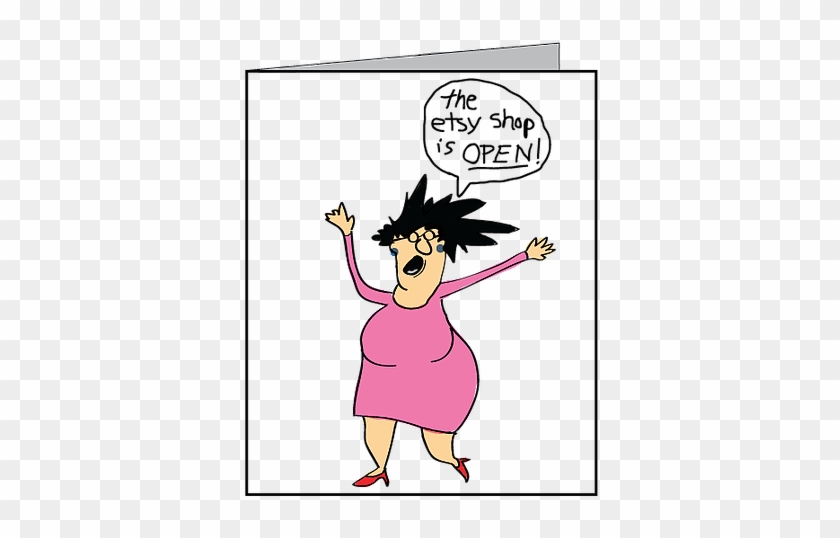 Funny Cartoon Lady - Cartoon #1165253