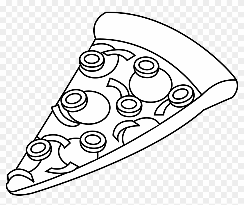 Png Pizza Black And White Transparent Pizza Black And - Clip Art Black And White #1165874