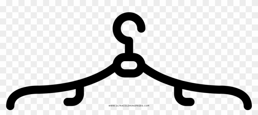 Clothes Hanger Coloring Page - Desenho De Cabide Png #1165922