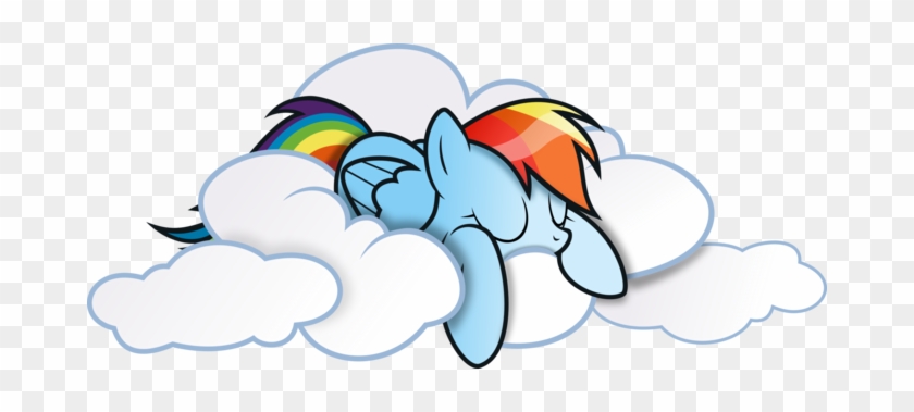 Rainbow Dash Applejack Vertebrate Cartoon - Rainbow Dash On A Cloud #1166690