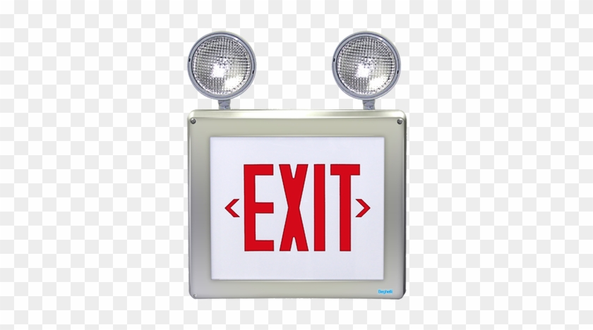 C1d2 Exit Sign, Red / Green, Two Par36 Flood Lights - Class 1 Div 2 Emergency Lighting #1167565