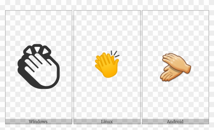 Clapping Hands Sign On Various Operating Systems - Emblem #1167765