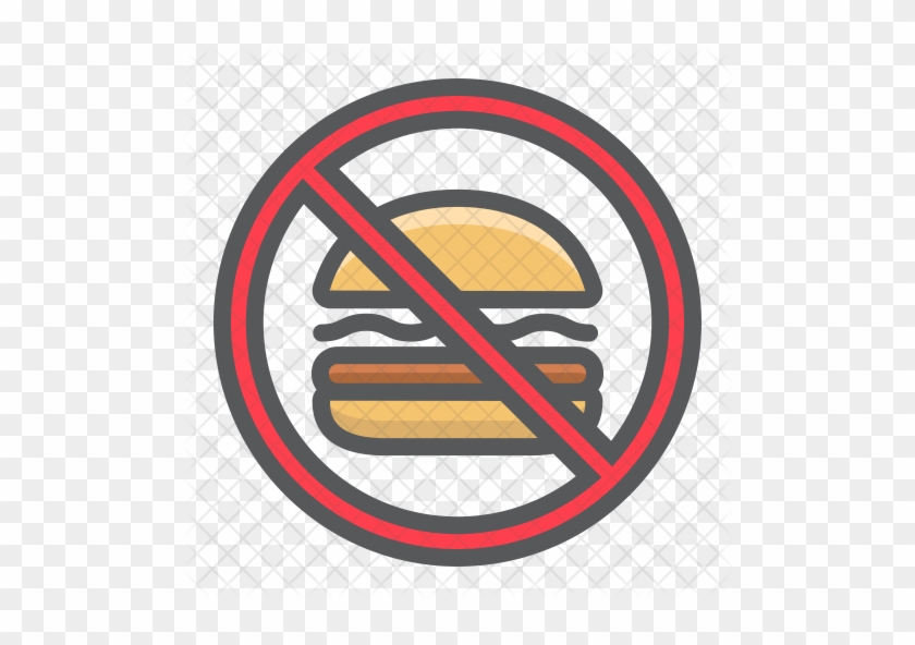 No Fast Food Icon - Vehicles Are Not Allowed #1167901