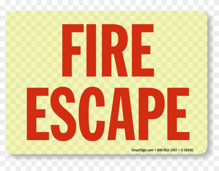 Zoom, Price, Buy - Smartsign By Lyle Smartsign Fire Escape, Plastic Sign, #1168435