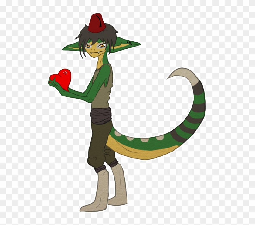 Fez Lizard Boy By Tenebros-pyre - Cartoon #1169474