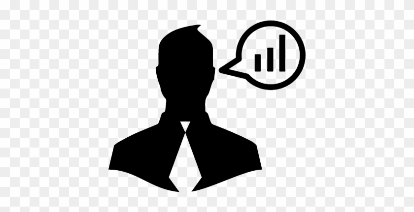Businessman Talking About Data Analysis Vector - Freedom Of Speech Symbol #1170003