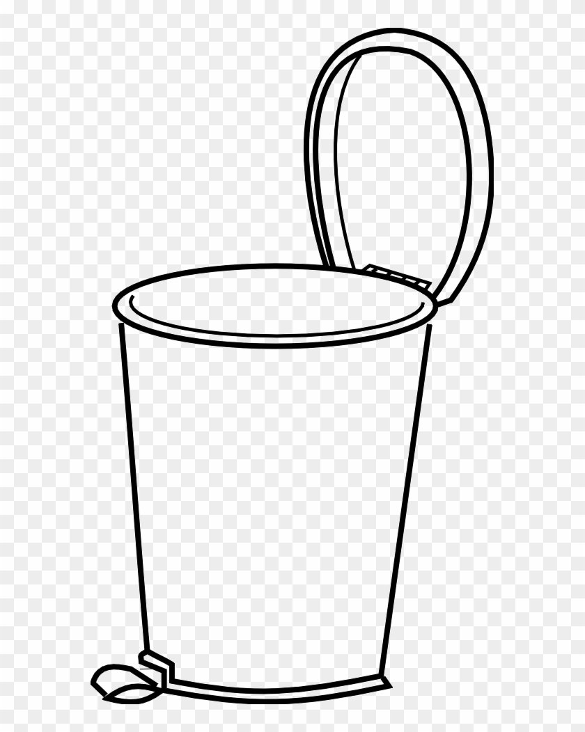 Toilet Paper, Wastebasket - Bin Clip Art Black And White #1170462