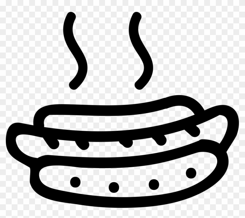 Hot Dog Hand Drawn Food Outline Comments - Hand Drawn Food Transparent #1170976