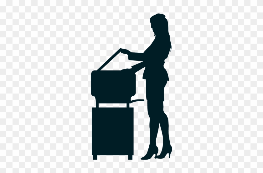 Female Executive Photocopying Silhouette Transparent - Silhouette #1171099