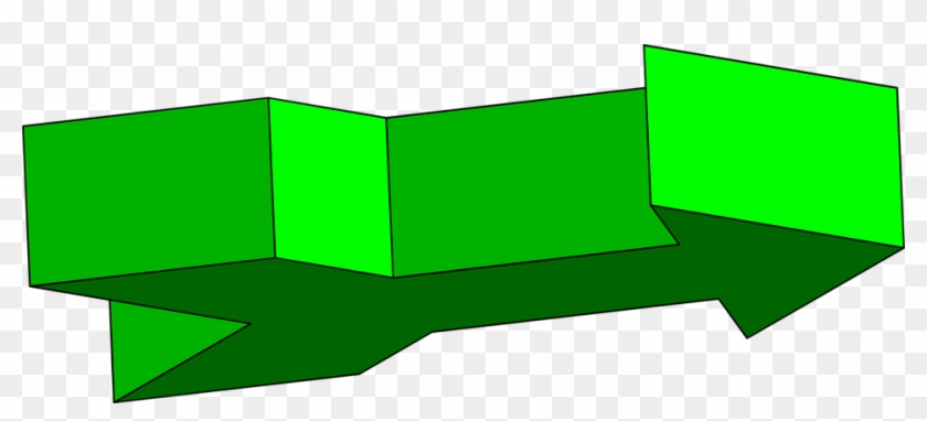 Illustration Of A 3d Green Arrow - Slope #1172187
