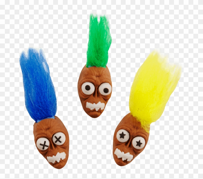 Scribble Stuff Shrunken Head Puzzle Eraser Pencil Toppers - Plush #1172687