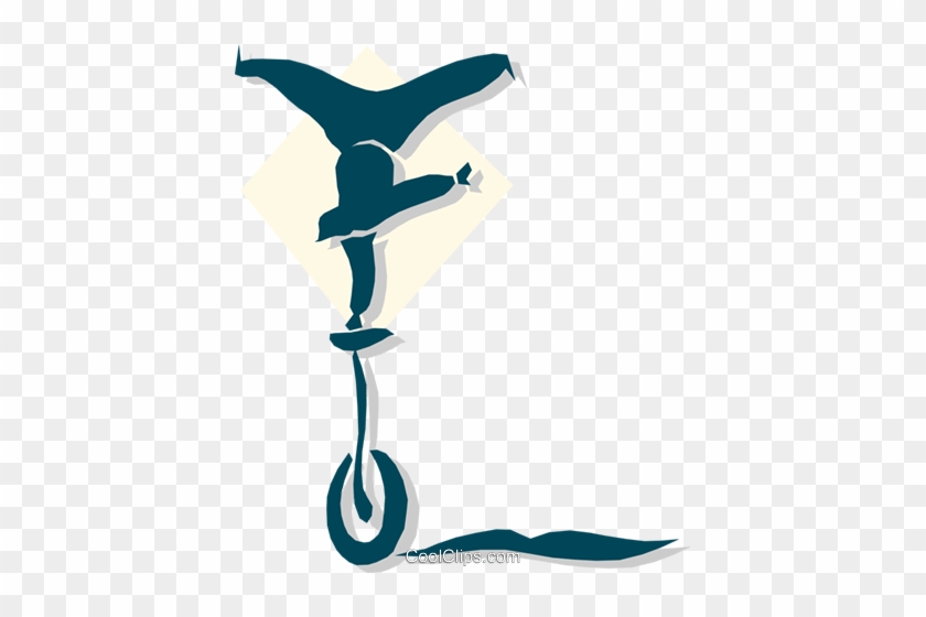 Unicycle Royalty Free Vector Clip Art Illustration - Clip Art #1173436