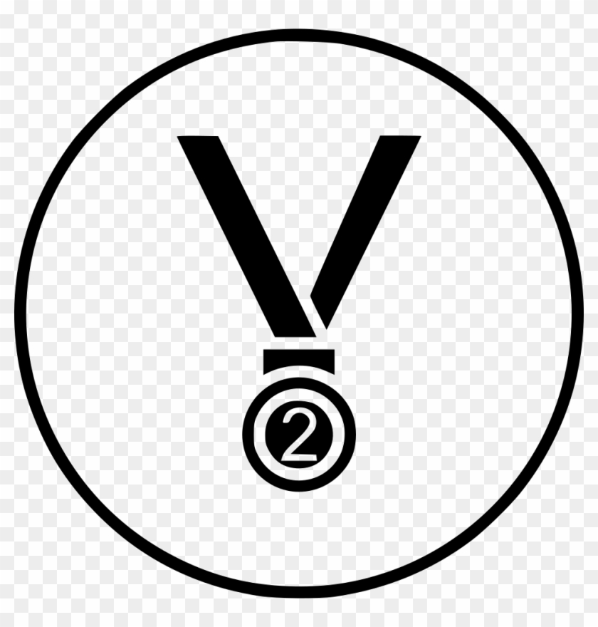Medal Position Trophy Winner Silver Award Second Comments - Circle #1174013