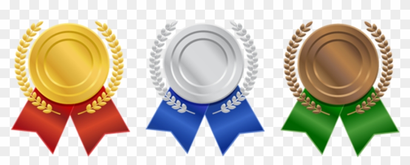 Silver Ribbon - Gold Silver Bronze Medal Png #1174021
