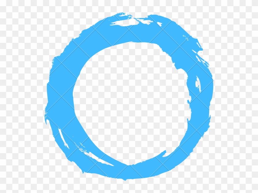 Circle Shape Drawing - Blue Brush Stroke Circle Png #1174601