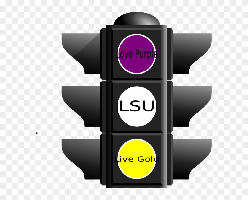 Stop Light Sticker Clip Art At Clker - Semaforo Con Luz Amarilla #1176653