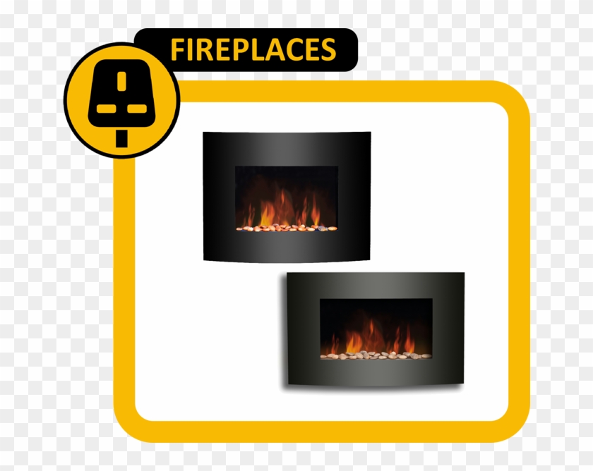 Image - 2kw 2000w Black Curved Wall Mounted Electric Fireplace #1176841