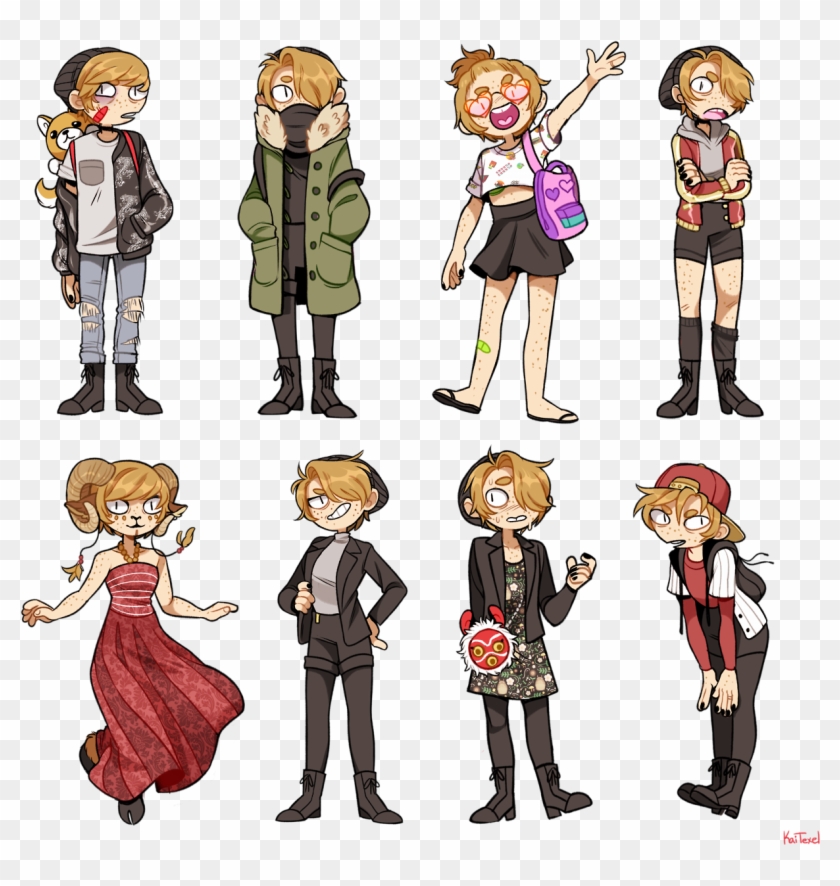 I Have Art Block, So I Drew Some Of My Outfits Edit - Anime Tumblr Clothing #1177418