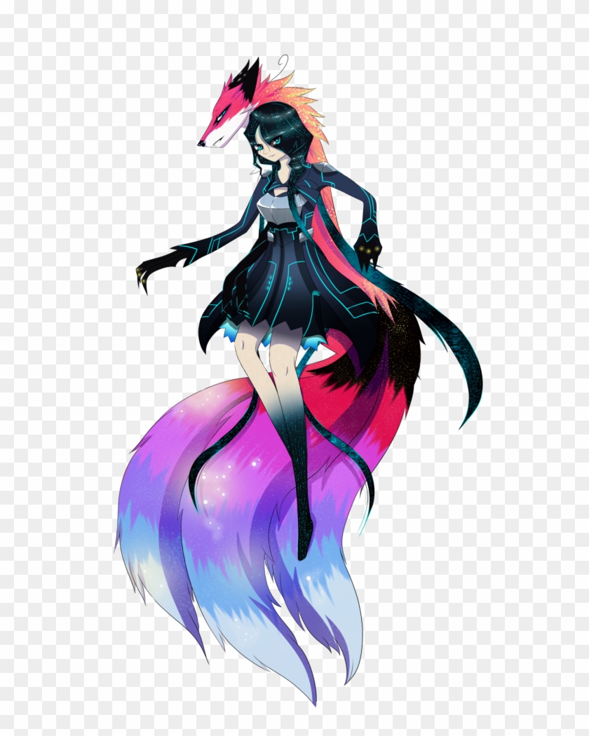 True Forms Battle Cats Form Cyber And Kitsune By Kitsunehebi - Kitsune Human Form #1177520