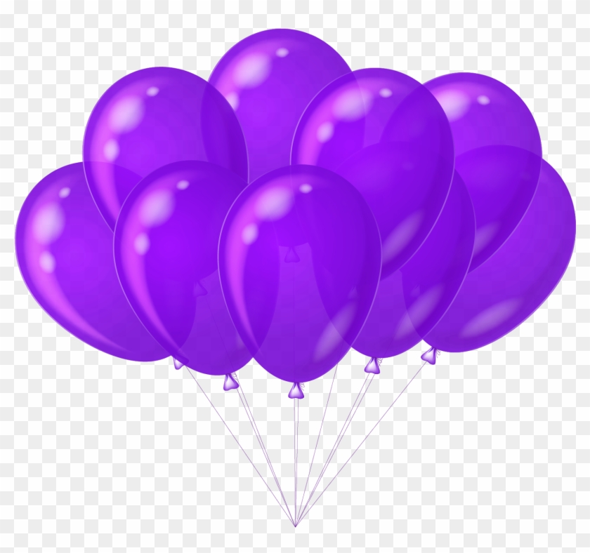 A Hot Air Balloon Clipart - Purple Balloons Clip Art #1178100