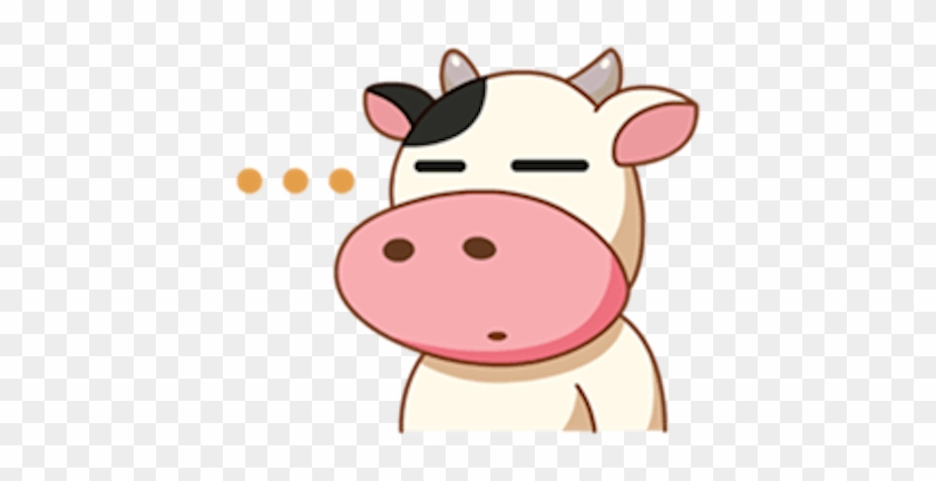 Momo Cow Sticker Messages Sticker-1 - Sticker #1178193