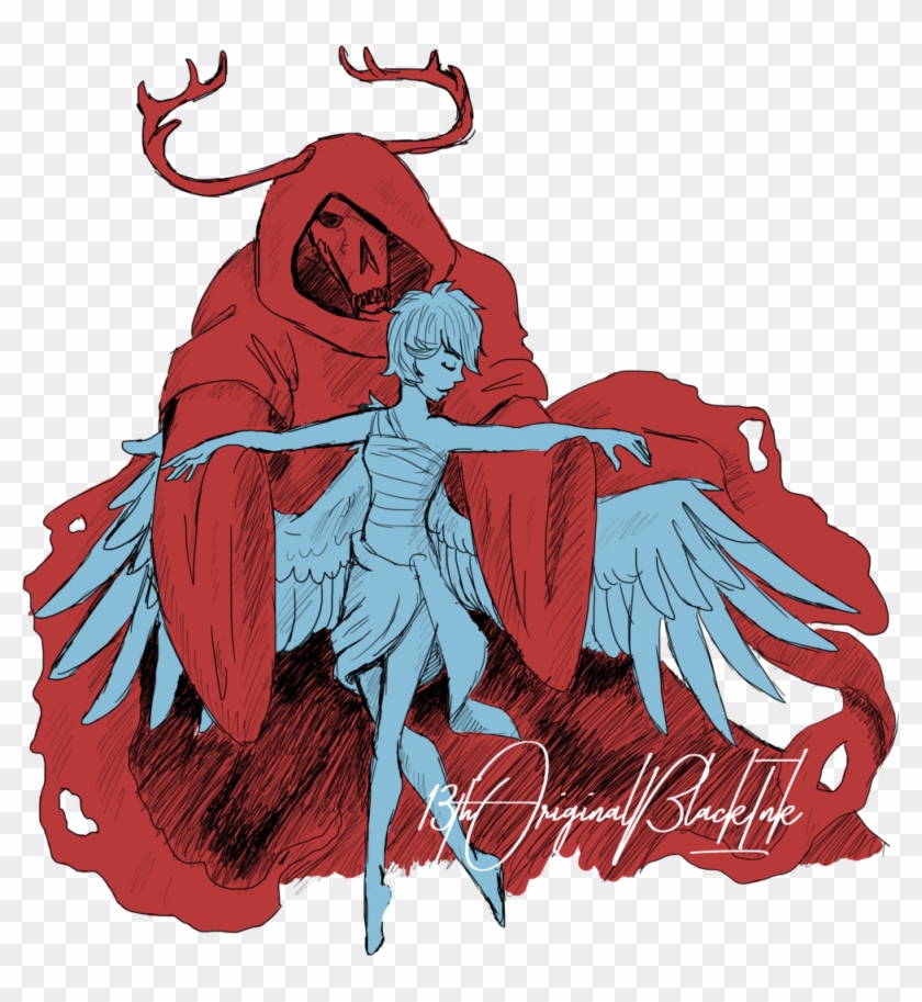 Bastian And Angel By 13thoriginalblackink Bastian And - Illustration #1178846