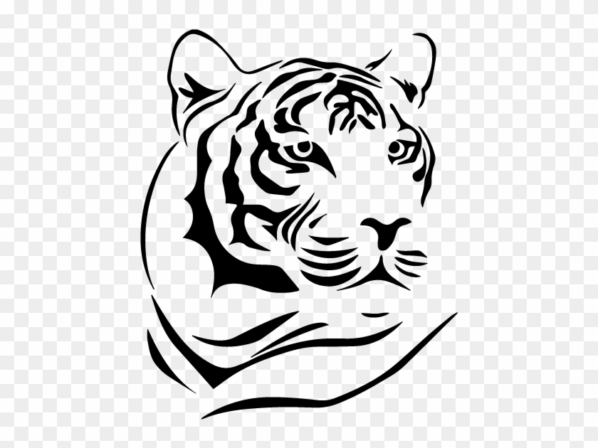 #3 Korean Tiger Tattoo Designs Book Sketch Coloring - Simple Tiger Face Drawing #1179585