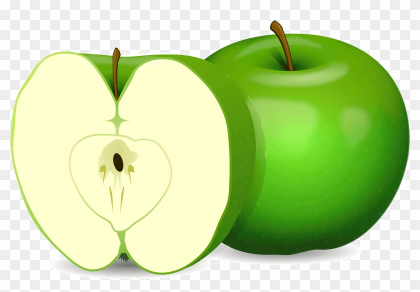 Green Apple Fruits Clipart - Clip Art #1179727
