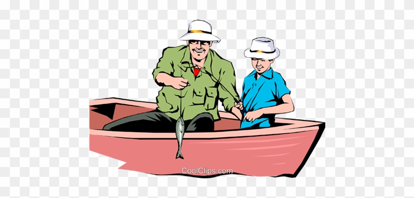 Fishing Boat Clipart Father And Son - Father And Son Fishing Cartoon #1179752