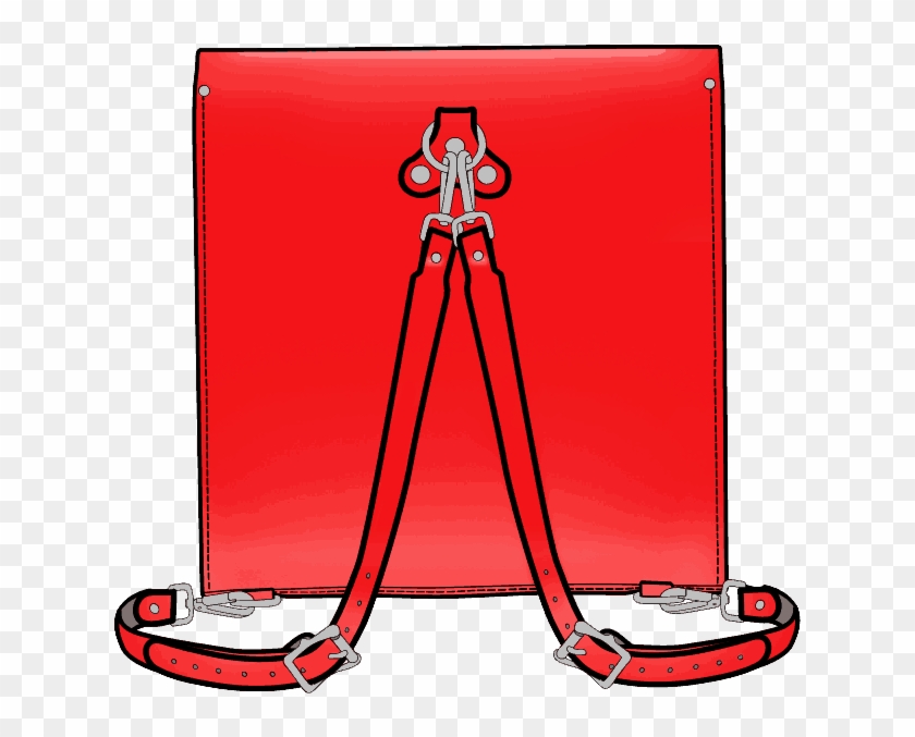 Broad Windsor Backpack In Patent Rosy Red Leather • - Illustration #1179813