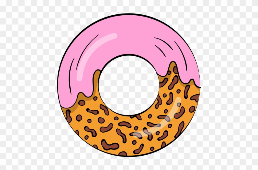 Strawberry Doughnut Cartoon Transparent Png - Circle #1180300