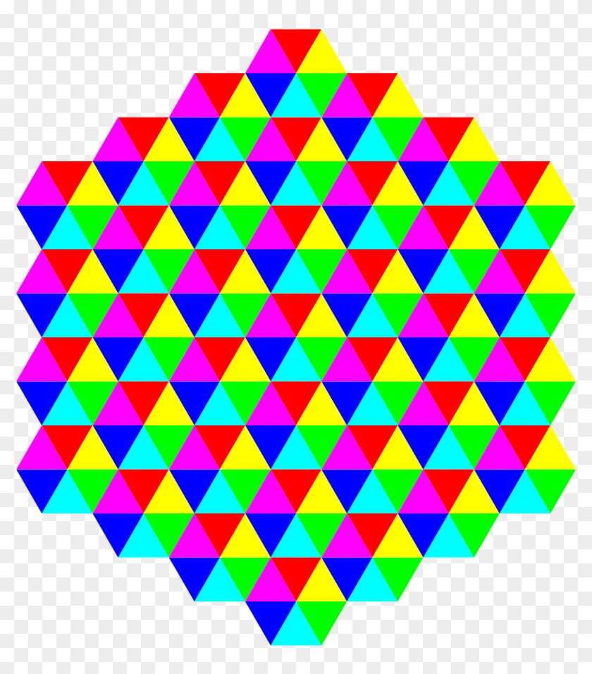 Hexagonal Triangle Tessellation - Hexagonal Tessellation #1181188