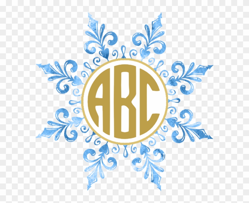 How To Make A Snowflake Monogram - Tarheel Decals #1181562