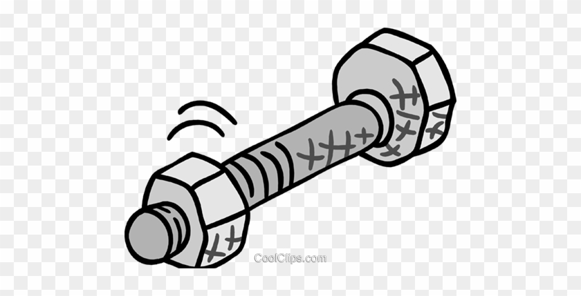 Nut And Bolt Royalty Free Vector Clip Art Illustration - Porca E Parafuso Desenho Png #1181597