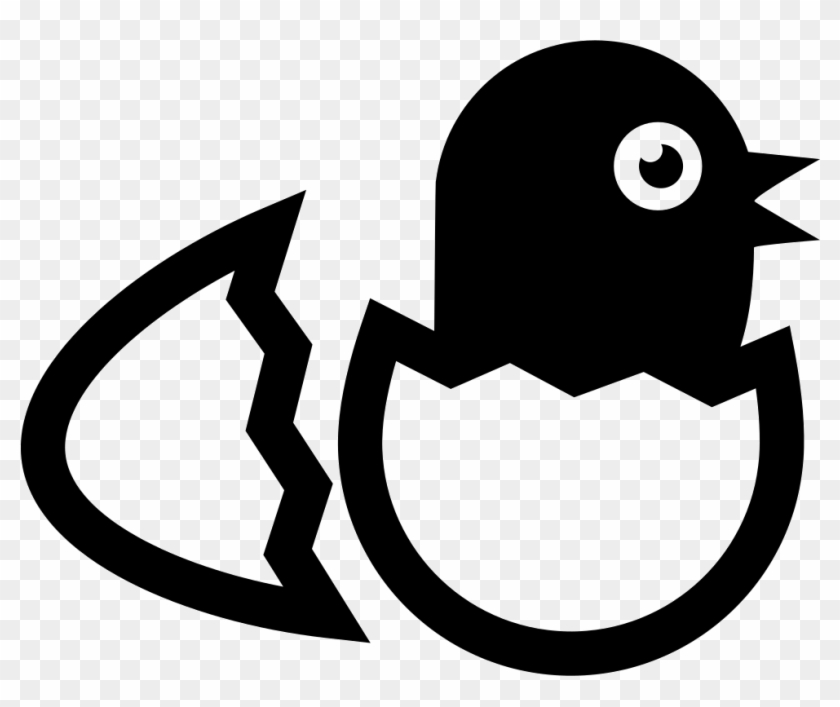 Bird In Broken Egg From Side View Comments - Bird Egg Icon #1182010