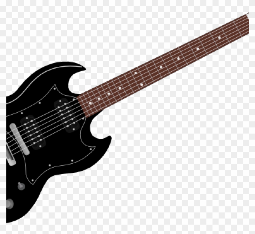 Bass Guitar Clipart Guitar Clip Art At Clker Vector - Gibson Sg Black #1182385