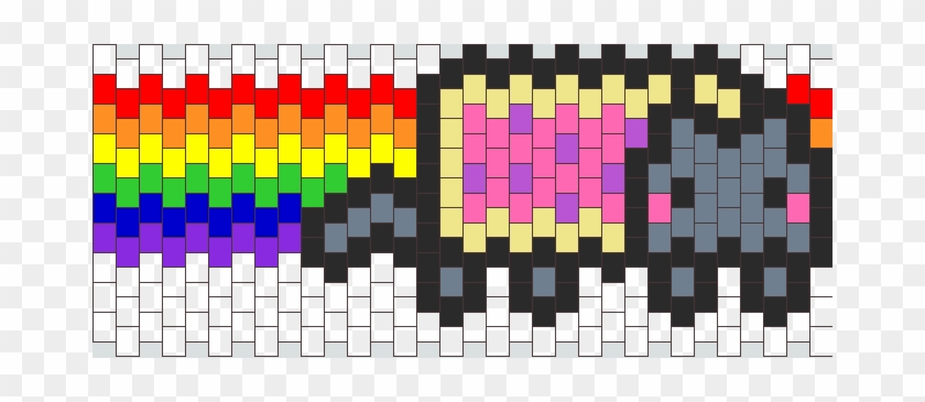 Nyan Cat Cuff Pony Bead Patterns Characters Kandi Patterns - Nyan Cat #1182993
