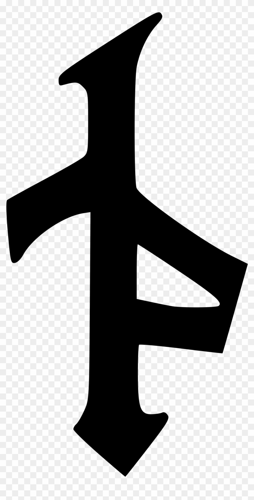 Gothic Glyph 11 - Clip Art #1184277