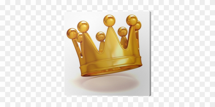 3d Golden Crown On White Background Canvas Print • - Corona Sin Fondo Blanco #1184990