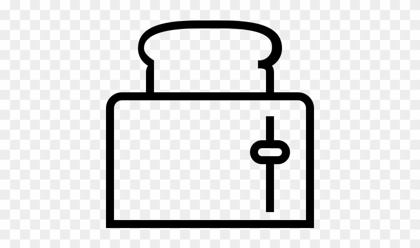 Kitchen Appliances, Computers And Electronics - Outline Of A Toaster #1185004