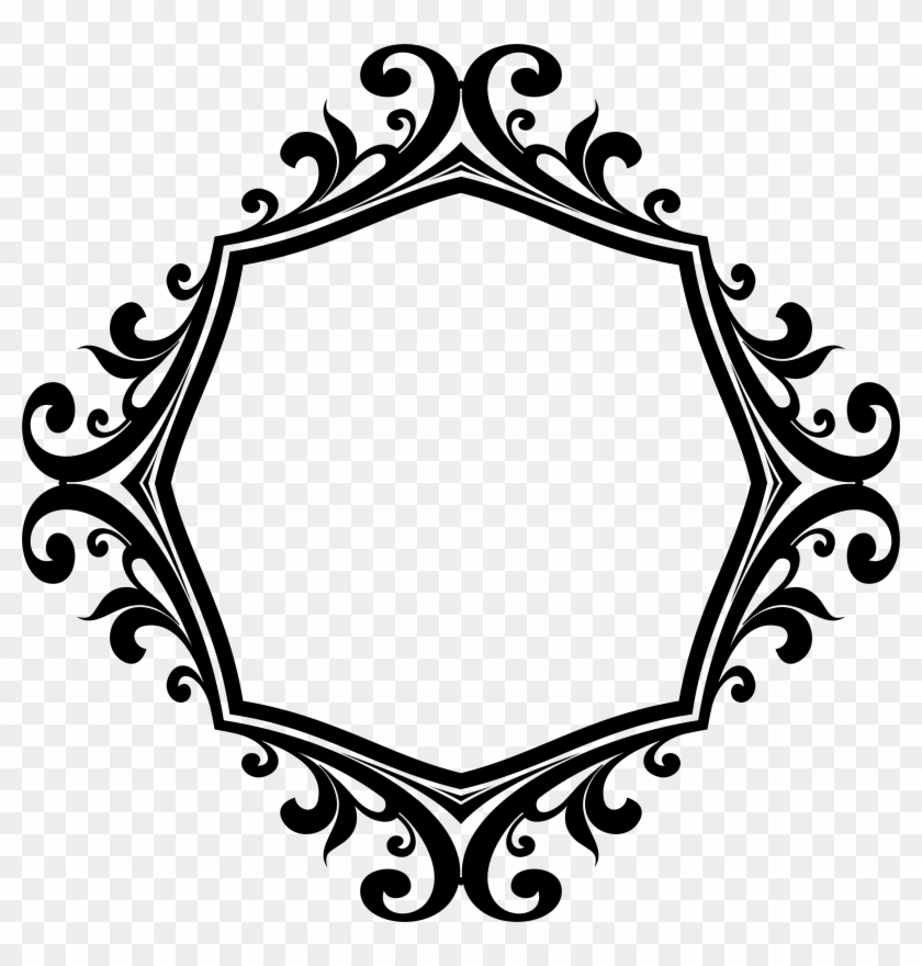 Ornamental Flourish Frame Aggrandized 9 - Clip Art #1185300