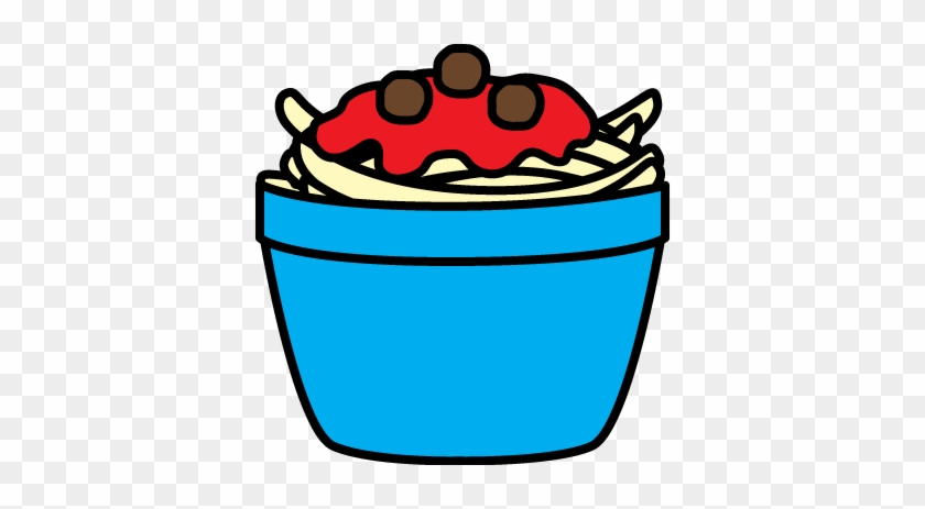 Spaghetti Clipart Cute - Spaghetti And Meatballs In A Bowl #193393