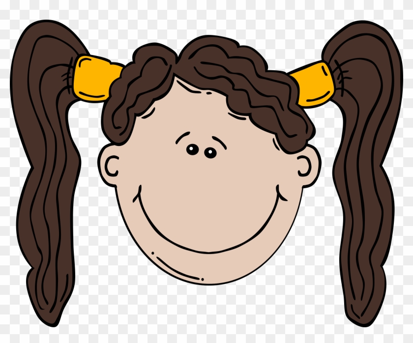 Girl Face Cartoon 2 Openclipart - Cartoon Girl Face #193492