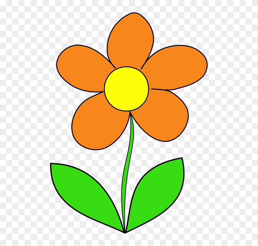 Orange Flowers Clip Art Cartoons - Clip Art Orange Flower #194357