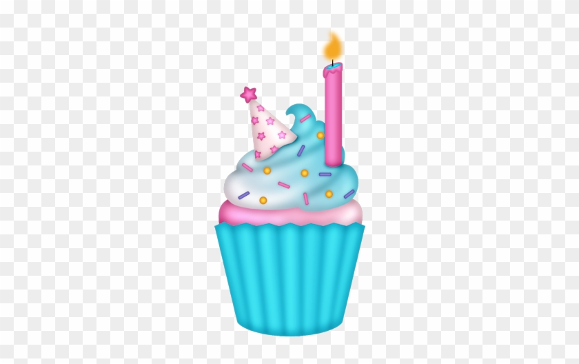 Party Cupcake Clip Art Scrapbook Party Cupcakes - Birthday Cupcake Clipart #195925