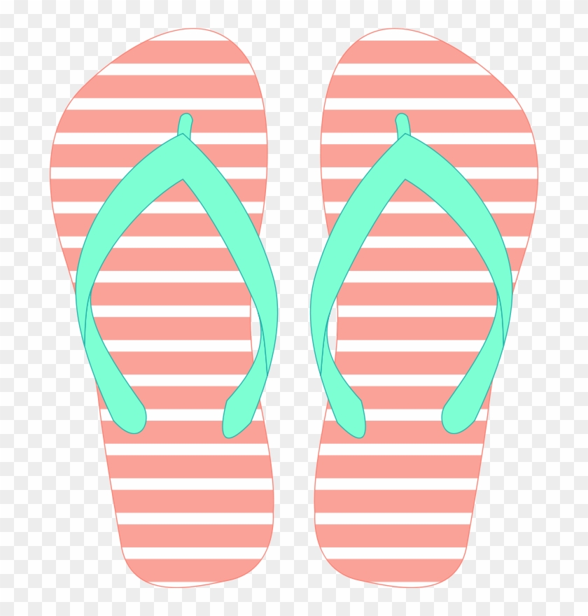 Red Clipart Flip Flops - Flip Flops Queen Duvet #196039