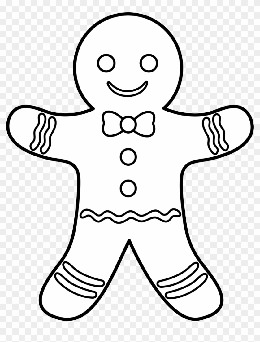 Mainstream Gingerbread Men Coloring Pages Christmas - Colour In Gingerbread Man #1185717