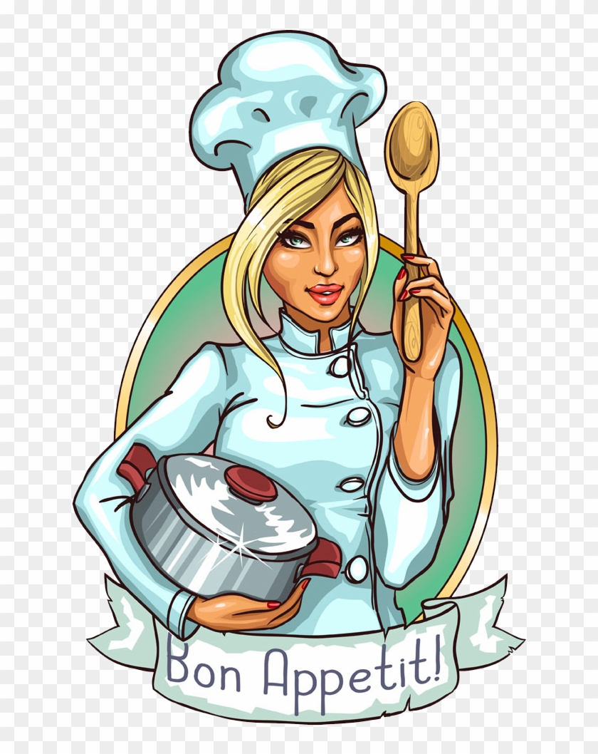 Chef Cooking Cartoon Clip Art - Chef Logo Png #1186835
