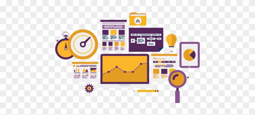Data Management In The Insurance Industry - Art Print: Bloomua's Website Seo And Analytics Icons, #1186963