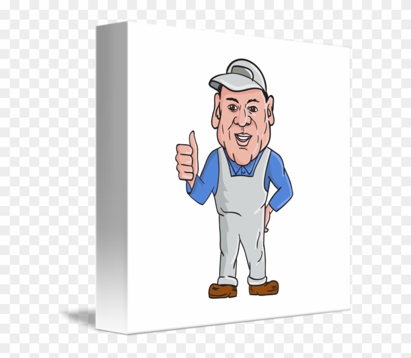 Cafepress Oven Cleaner Technician Thumbs Up Cartoon #1187201